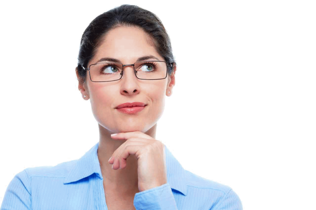 thinking woman PNG11618